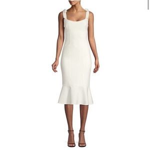 Likely Ellery Dress Size 2 Tie Sleeves Flare Hem Ivory